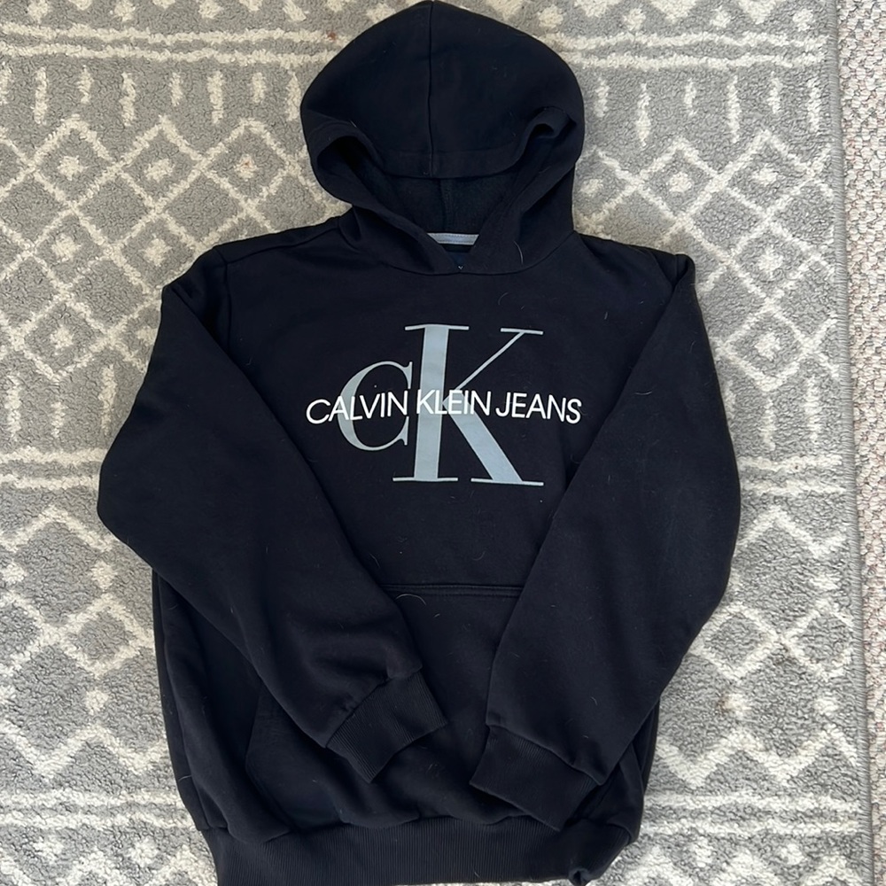Boys black Calvin Klein logo sweatshirt